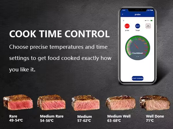 Smart APP Bluetooth Wireless Kitchen BBQ Meat Thermometer With Food Probes for Grill Oven Cooking(图9)